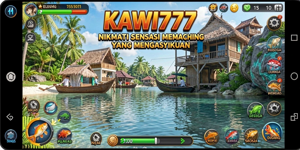 Tampilan menarik dari gameplay memancing yang seru dan mengasyikkan.