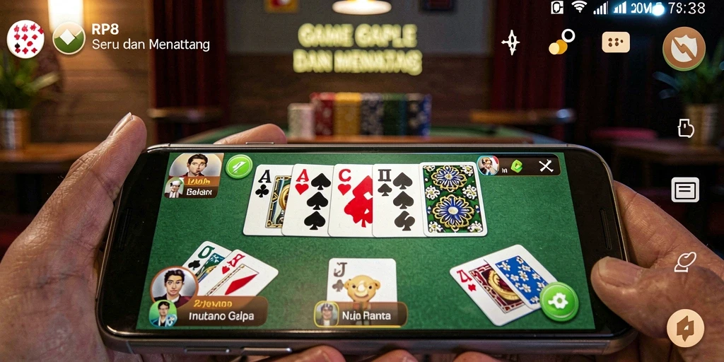 Gameplay seru dan menarik dalam RP8 dengan tema Gaple.