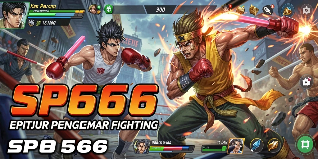 Gameplay SP666 menampilkan pertarungan intens dan karakter yang unik.